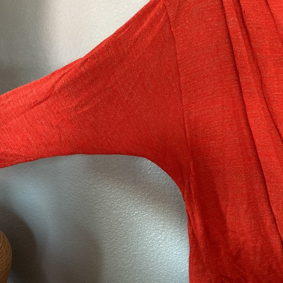 JENNIFER LOPEZ Orange light weight sweater size PXL - Picture 8 of 11